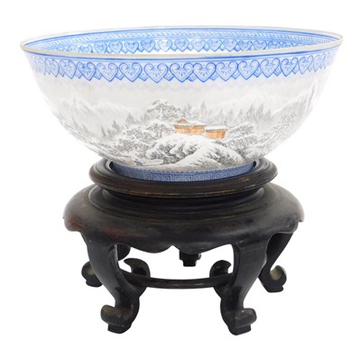 Lot 14 - A 20thC Chinese eggshell porcelain bowl,...