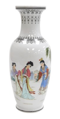 Lot 53 - A late 20thC Chinese porcelain vase, of...