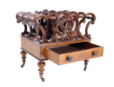 Lot 954 - A William IV rosewood Canterbury, with three...