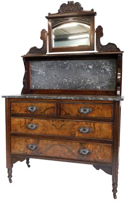 Lot 838 - A late 19thC walnut and figured walnut...