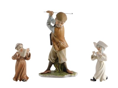 Lot 265 - A Capodimonte porcelain figure of a gentleman...