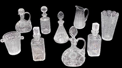 Lot 584 - A quantity of cut glass, to include a pair of...