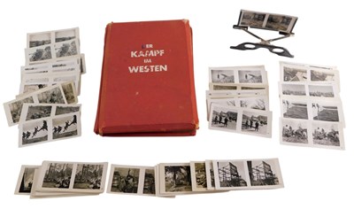 Lot 601 - A collection of WWII German viewing cards and...