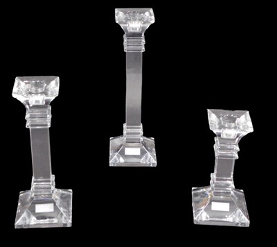 Lot 603 - A graduated set of three Waterford glass...