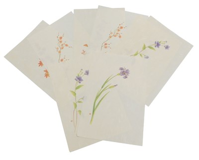 Lot 43 - Japanese School (20thC). Floral studies,...