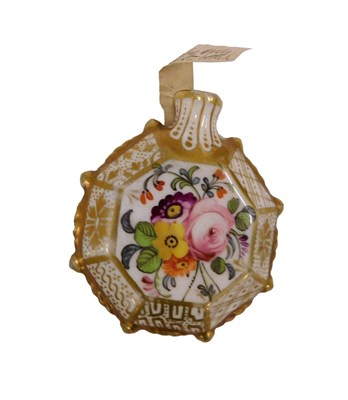 Lot 403a - A 19thC scent bottle, modelled in the form of...