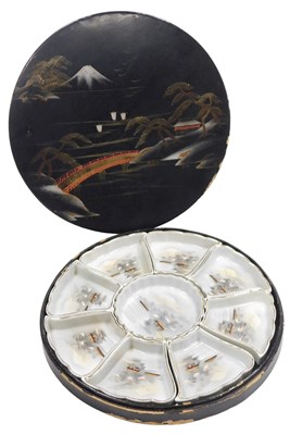 Lot 77 - A 20thC Japanese porcelain supper set, of nine...
