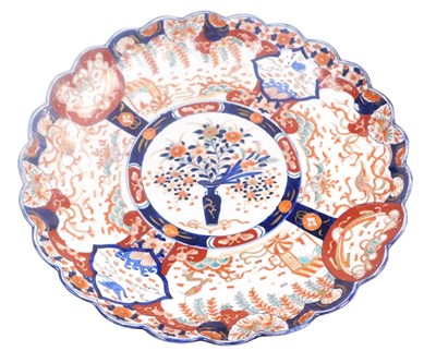 Lot 98 - A Meiji period Japanese lmari charger, with a...