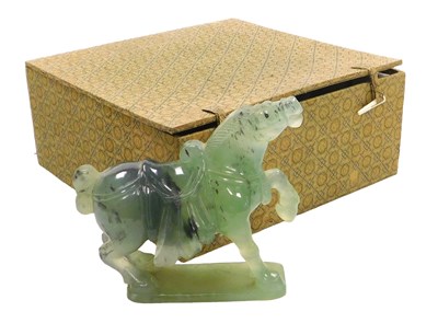 Lot 79 - A 20thC Chinese jade figure of a...