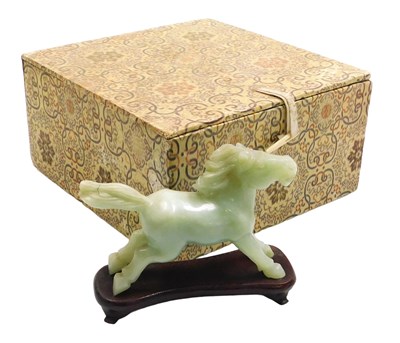 Lot 81 - A 20thC Chinese jade figure of a...