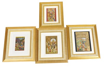 Lot 106 - Indian School (19thC). Courtly figures with...