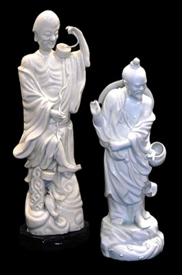 Lot 105 - Two 20thC Chinese blanc-de-chine porcelain...