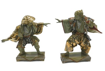 Lot 588 - A pair of Algora Spanish porcelain figures,...
