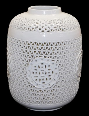 Lot 546 - A 20thC Chinese blanc-de-chine porcelain table...