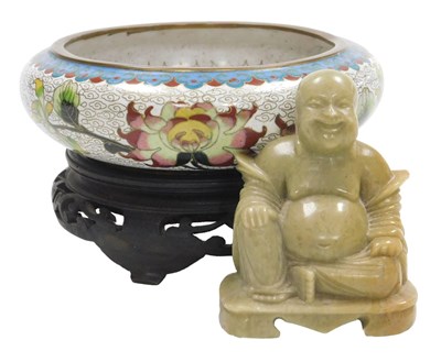 Lot 111 - A late 20thC Chinese cloisonne bowl, decorated...
