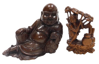 Lot 118 - A 19thC Chinese hardwood carving of...