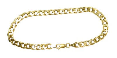 Lot 103 - A 9ct gold belcher link bracelet, on a lobster...