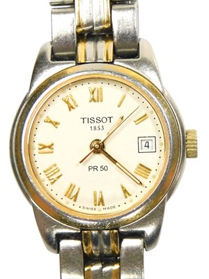 Lot 105 - A Tissot PR50 bicolour stainless steel cased...