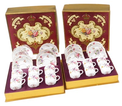 Lot 9 - Two sets of Royal Crown Derby porcelain Derby...