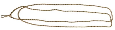Lot 55 - A belcher link long guard muff chain, with a...