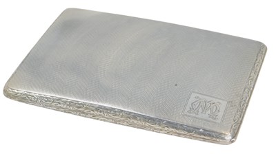 Lot 13 - A George V silver cigarette case, of...