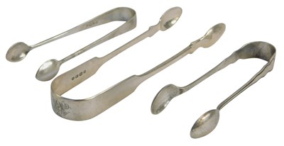 Lot 34 - A pair of Victorian silver sugar tongs, London...