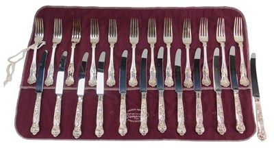 Lot 21 - A set of twelve Victorian silver dinner forks,...