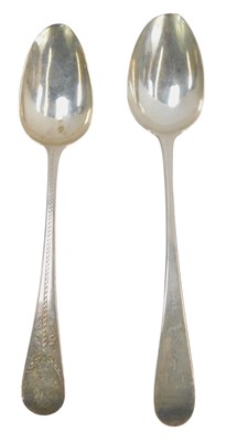 Lot 40 - A George III silver tablespoon, the handle...
