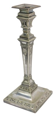 Lot 45 - A Walker and Hall silver plated candlestick,...