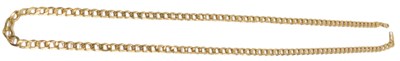 Lot 76 - A flat curb link neck chain, on a lobster claw...