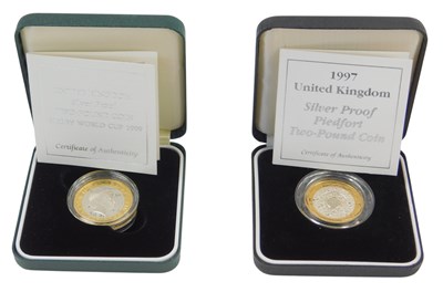 Lot 209 - Two Royal Mint silver proof coins, comprising...