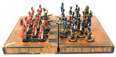 Lot 45 - A plaster pirates and Royal Navy chess set, in...