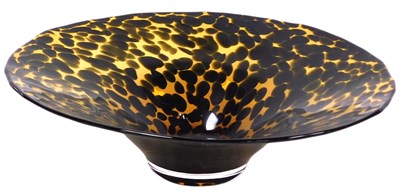 Lot 49 - A late 20thC tortoiseshell glass bowl, 35cm wide.