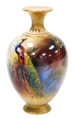 Lot 6 - A Royal Worcester porcelain vase, circa 1909,...