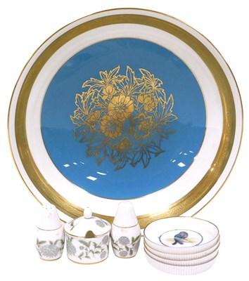 Lot 74 - A Minton porcelain fruit bowl, gilt decorated...