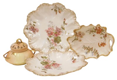 Lot 79 - A Royal Worcester blush porcelain potpourri...