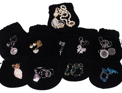 Lot 175 - A group of Frank Usher costume jewellery,...