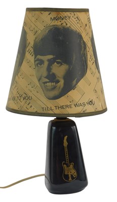 Lot 3 - A 1960s The Beatles table lamp, the shade of...