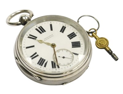 Lot 178 - An Edward VII silver cased Goliath pocket...