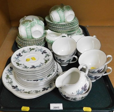 Lot 2002 - A Royal Doulton Burgundy pattern part tea...