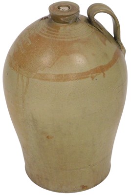 Lot 90 - A 19thC stoneware flagon, for G Hunt, Stamford,...