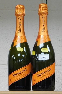 Lot 2073 - Two bottles of Mionetto prosecco.