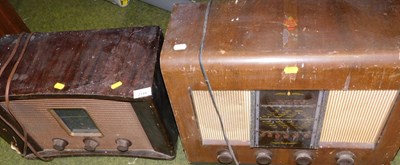 Lot 2144 - A Bush walnut cased radio, and another. Buyer...