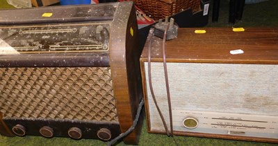 Lot 2145 - A GEC walnut cased radio, and another. Buyer...