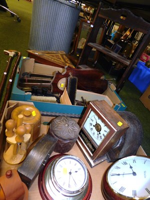 Lot 2153 - Various mantel and wall clocks, together with...