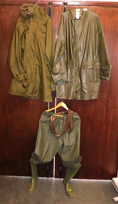 Lot 2197 - Fishing apparel, to include a pair of waders...
