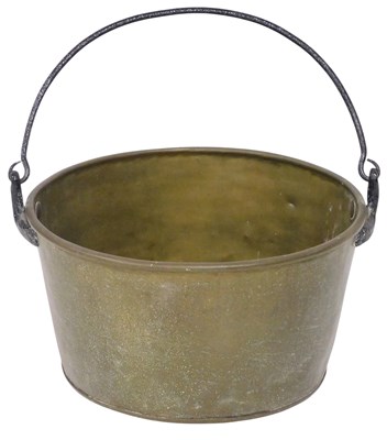 Lot 144 - A brass log bucket, with cast iron...