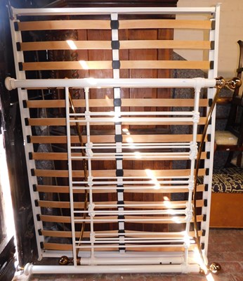 Lot 1003 - A Victorian style small double bed frame, in...