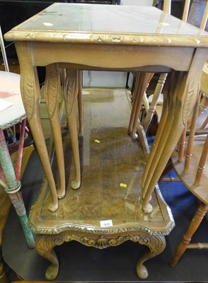 Lot 1010 - A walnut and burr walnut coffee table, the top...