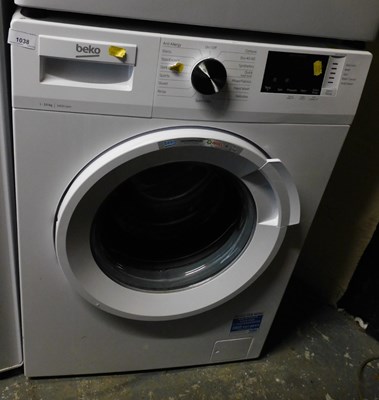 Lot 1038 - A Beko 10kg washing machine, WTL10412W.